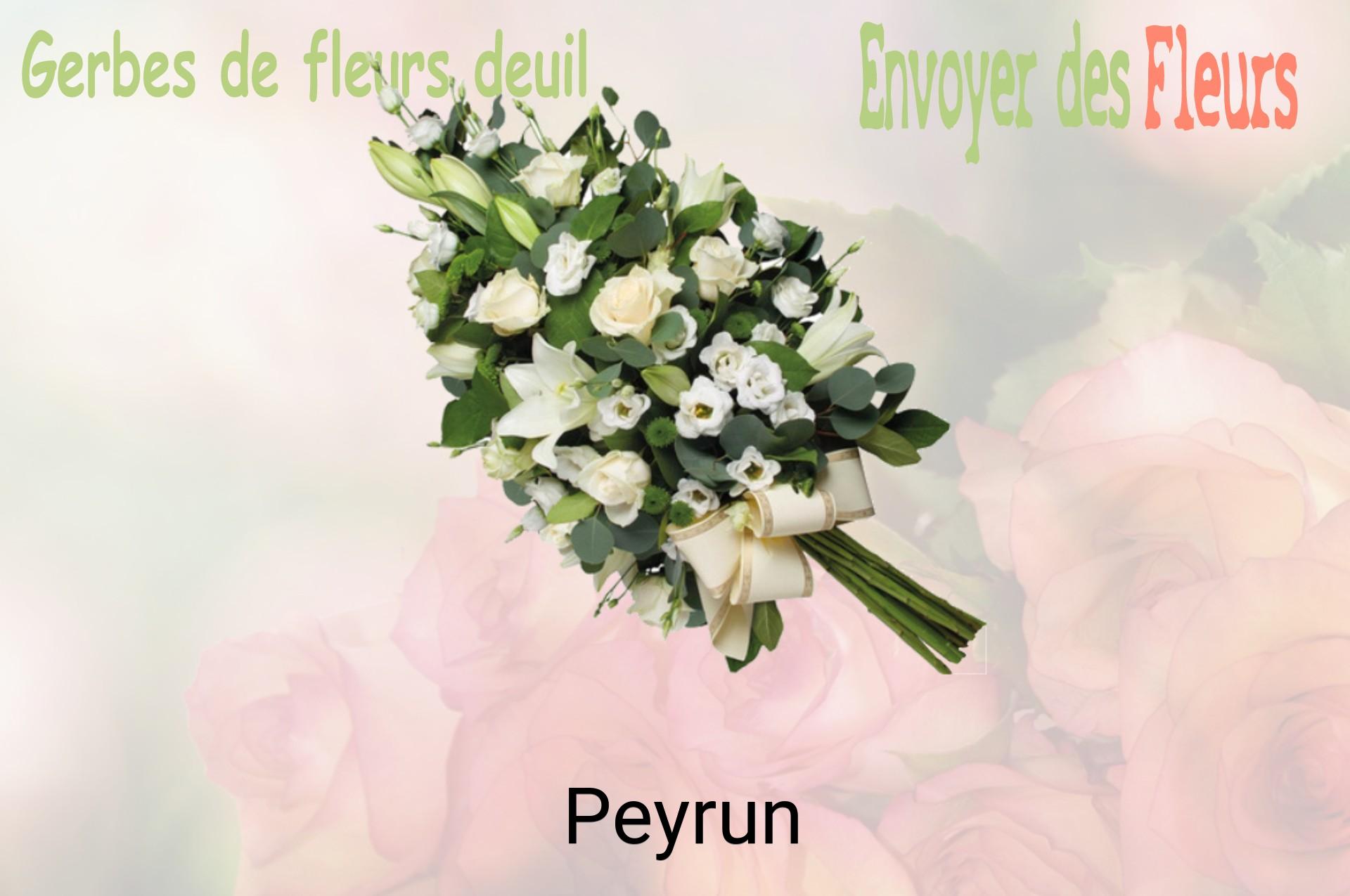 Gerbe de fleurs de deuil livrée à Peyrun
